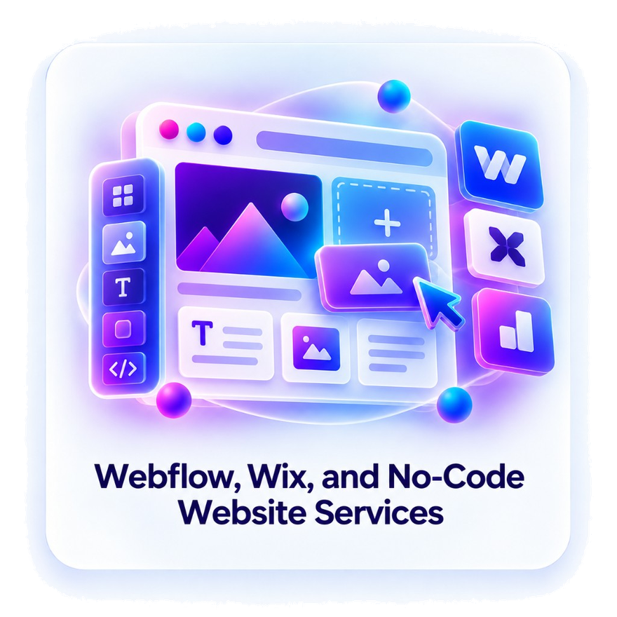 Webflow, Wix, and No-Code Website Services