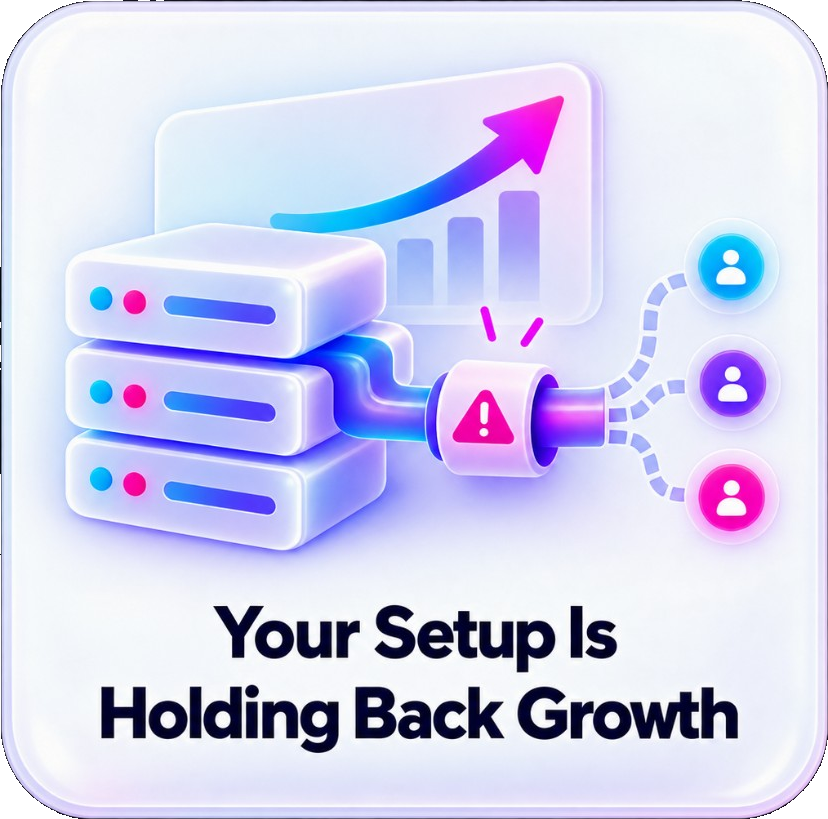 Your Setup Is Holding Back Growth. The current infrastructure is difficult to scale, integrate or manage as your business grows.